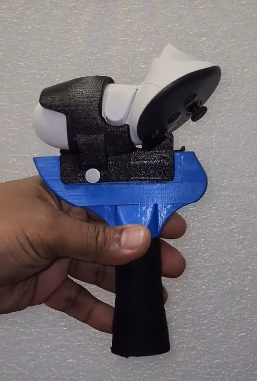 Black and blue hybrid Ls4life adapter held in hand