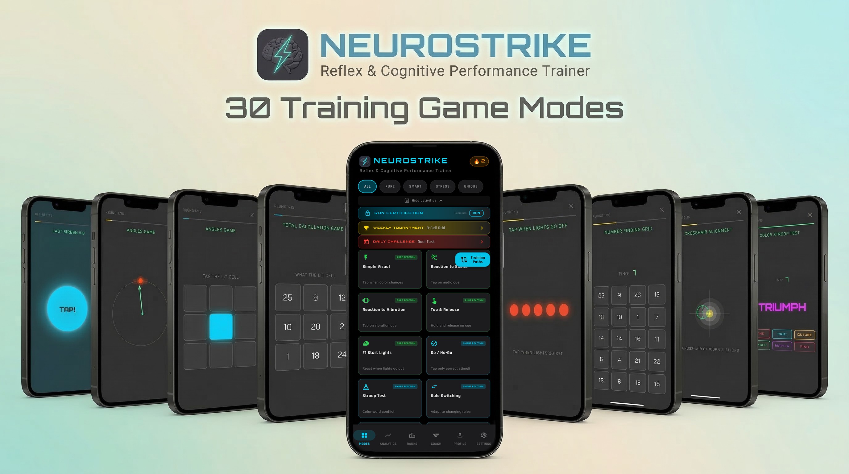 30 Game Modes — NeuroStrike